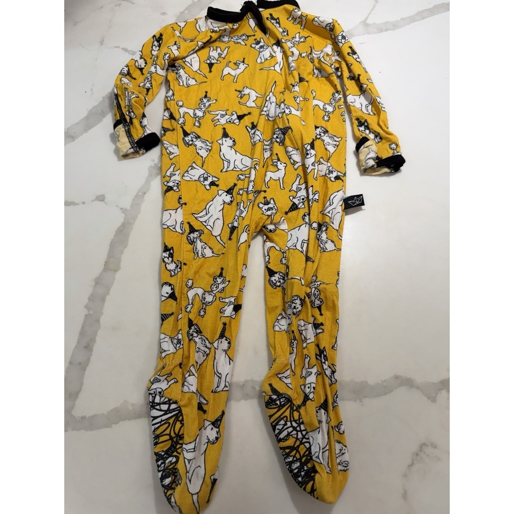 Peregrine Bamboo Footie Sleeper Sz 6-9 Mos Bodysuit Puppy Birthday Party Unisex